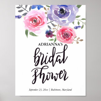 Brautparty für den Blumenstrauß Poster