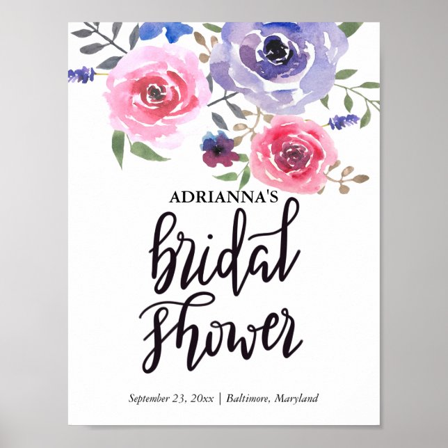 Brautparty für den Blumenstrauß Poster (Vorne)