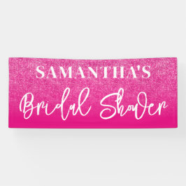 Brautparty für den Glitzer des Farbblocks in Hot P Banner