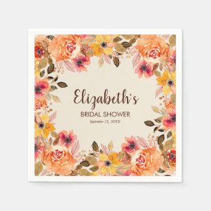 Brautparty für die Blume im Herbst Serviette