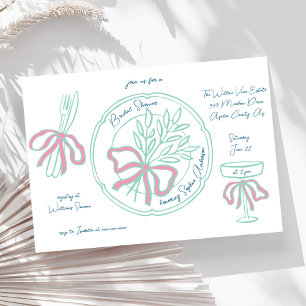 Brautparty für die Darstellung von Hand Einladung