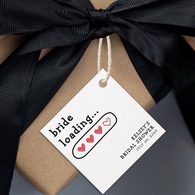 Brautparty für die Ladung von Brücken Geschenkanhänger (Bride Loading Hearts Bridal Shower Favor Tags
)