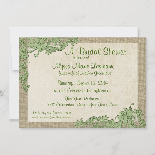 Brautparty für die Vintage Bauweise Einladung (Vorderseite)