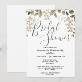 Brautparty für einfache Pastell-Floral Einladung