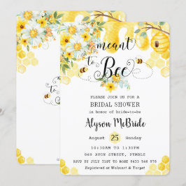 Brautparty für gelbe blühende Honig Einladung