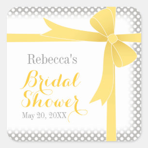 Brautparty für Gelbschwanz und Weiße Punkte Quadratischer Aufkleber