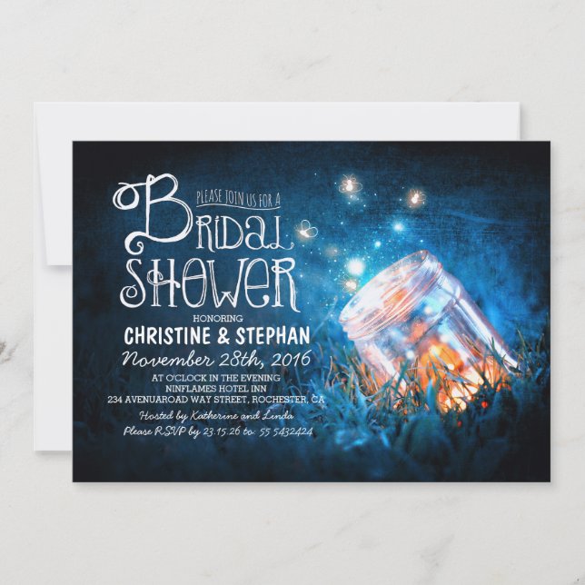 Brautparty für Glühwein und Glühwürmchen Einladung (Vorderseite)