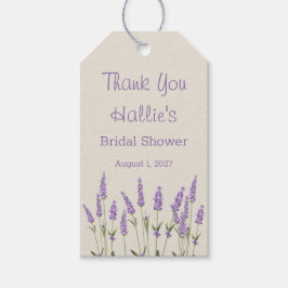 Brautparty für lila Lavendel-Blume Geschenkanhänger