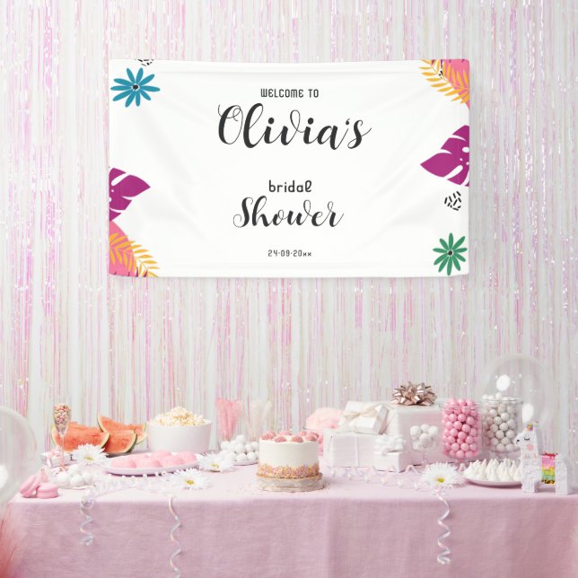 Brautparty für mehrfarbige Blätter Banner (Party)