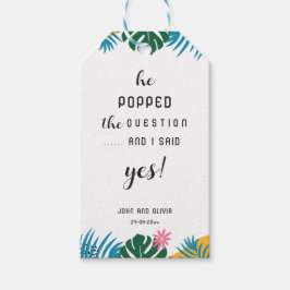 Brautparty für mehrfarbige Blätter Geschenkanhänger