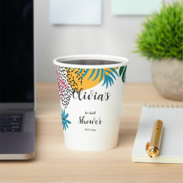 Brautparty für mehrfarbige Blätter Pappbecher