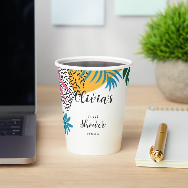 Brautparty für mehrfarbige Blätter Pappbecher (InSitu)