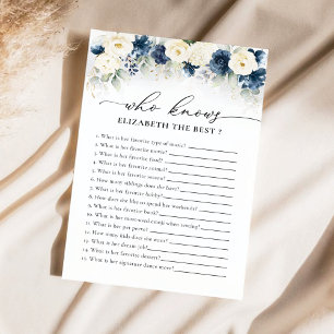 Brautparty für Navy Blue und White Roses