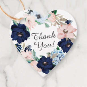 Brautparty für Navy und Blush Geschenkanhänger