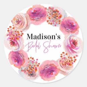 Brautparty für personalisierte Brautbezeichnung Ro Runder Aufkleber