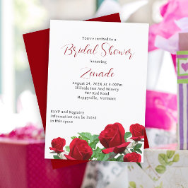 Brautparty für reale Rote Rosen Einladung