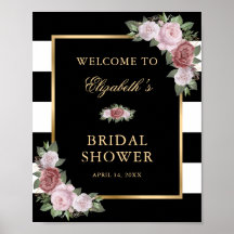 Brautparty für Schwarz-weißes Gold Blütenschwarz