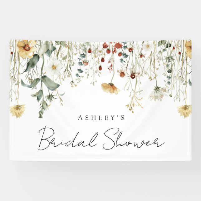 Brautparty für Sommerfeld-Wildblume Banner (Horizontal)