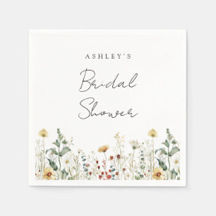 Brautparty für Sommerfeld-Wildblume Serviette