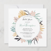 Brautparty für tropische Blume und Blätter