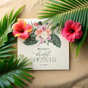 Brautparty für tropisches Wasser Serviette