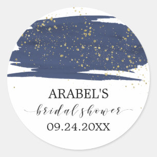 Brautparty für Wasserfarben Runder Aufkleber