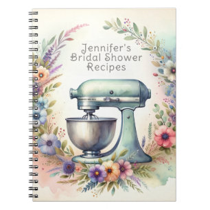 Brautparty für Wasserfarben und Blume Notizblock