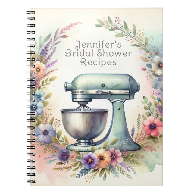 Brautparty für Wasserfarben und Blume Notizblock (Vorderseite)