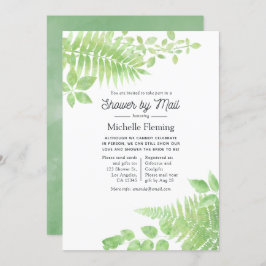 Brautparty für Wasserfarben und Grünpflanzen nach Einladung