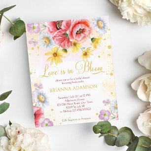 Brautparty für wild lebende Mohnblumen