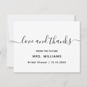 Brautparty Future Frau Chic Stylish Trendy Text Dankeskarte