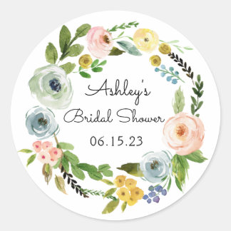 Brautparty Fvor Floral Wreath Spring Blume Runder Aufkleber
