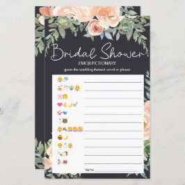 Brautparty Game Emoji Pictionary Pastor Peach