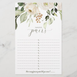 Brautparty Game Famous Paares - Famous Pairs I