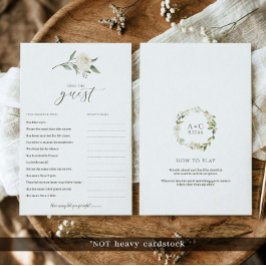 Brautparty Game - Finden Sie die White Floral