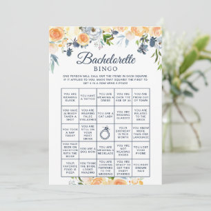 Brautparty Game Floral Bachelorette Bingokarte Einladung