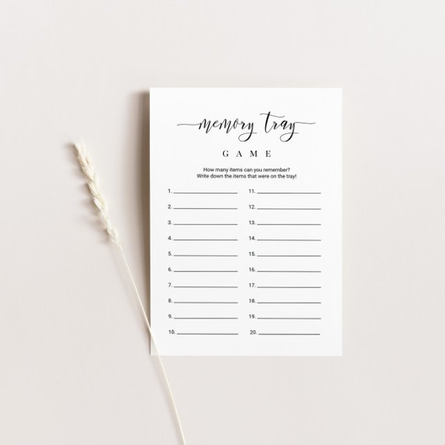 Brautparty Game Memory Tray Item Game Card Einladung (Von Creator hochgeladen)