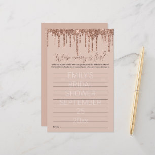Brautparty Game mit Memory Rose Gold Glitzer