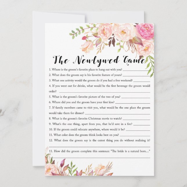 Brautparty Game - New Wed Game Einladung (Vorderseite)