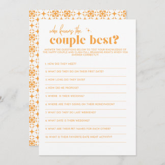 Brautparty Game - Wer kennt das beste Paar? Programm