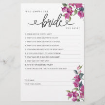 Brautparty Game Wer kennt die Braut die Besten?