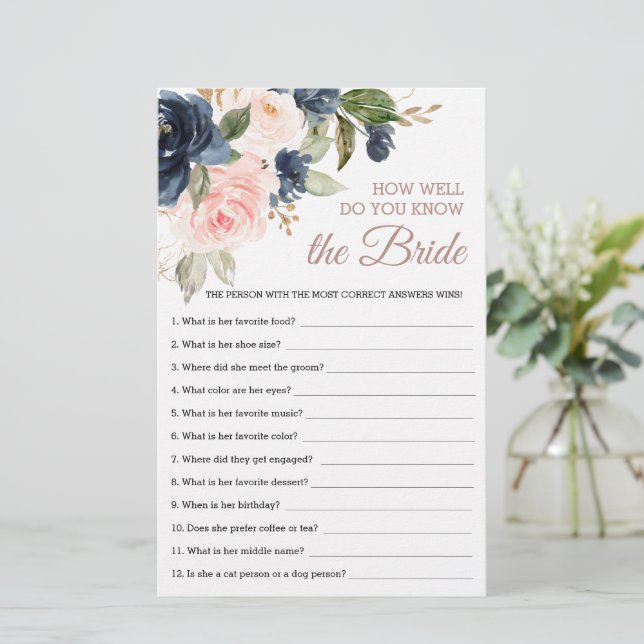 Brautparty Game wie gut kennen Sie die Brille (Stehend Vorderseite)