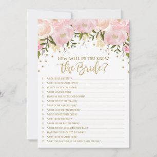 Brautparty Game, wie gut Sie wissen, die Braut