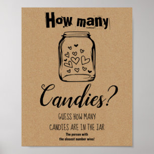 Brautparty Game Wie viele Kanonen signieren Poster