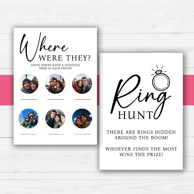 Brautparty Games | Ringjagd | Foto Game (Bridal Shower Games | Ring Hunt | Photo Games)