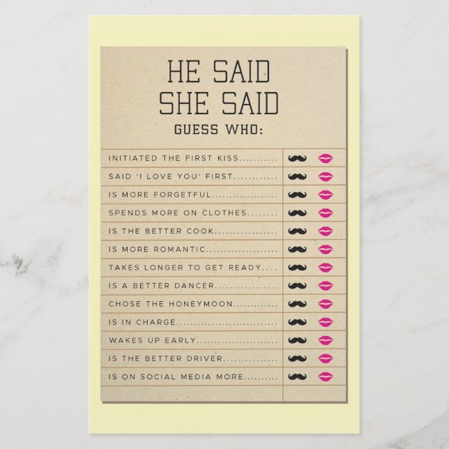 Brautparty Games, sagte er, sie habe Bibliothek Ka (Vorderseite)