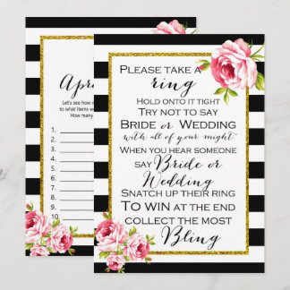 Brautparty Games x2 - Spiel | Schürze Einladung