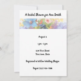 Brautparty, Garten, Blume, Einladung