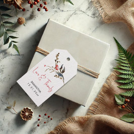 Brautparty Gefallen Tags Wasserfarben Botanicals Geschenkanhänger