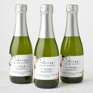 Brautparty-Geschenk im burgunderroten Floral-Desig